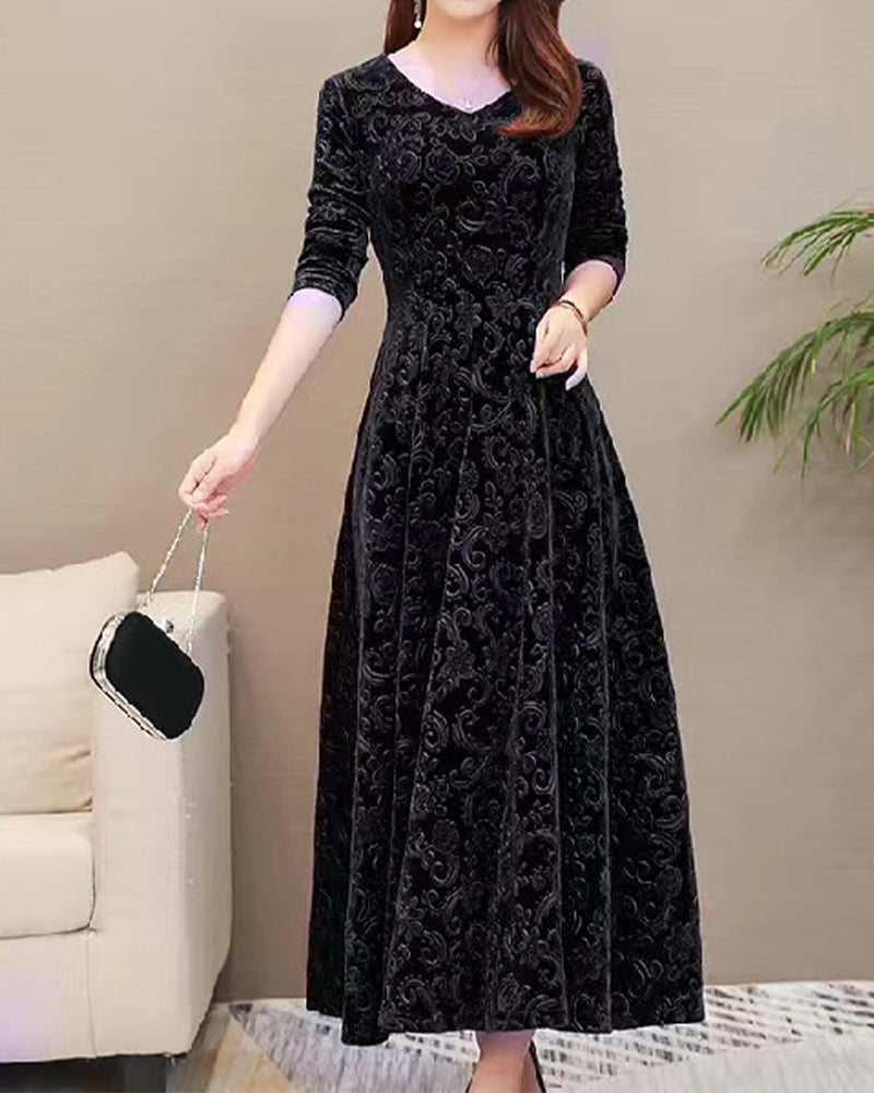 Elegancka sukienka damska Margaret - krój A-line, prezentacja produktu