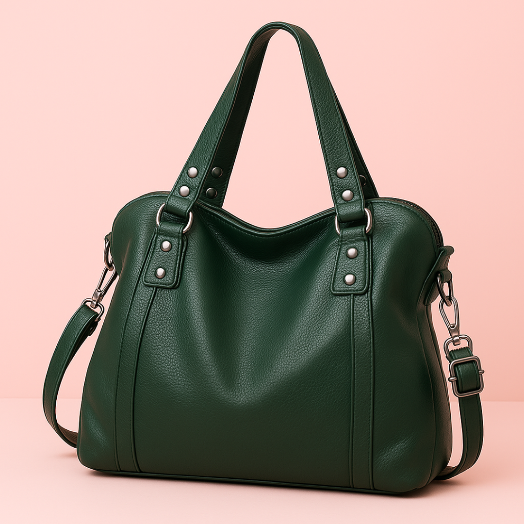 "Sac cabas en cuir PU souple noir, élégant et spacieux, avec fermeture zippée et bandoulière pour un style pratique."