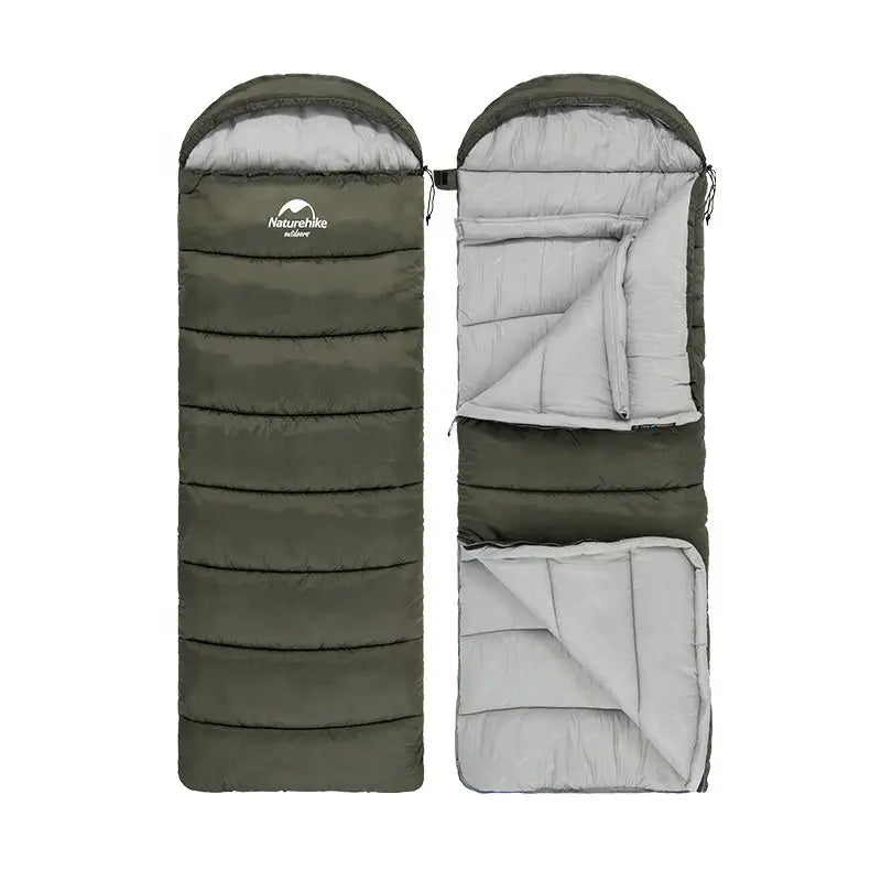 Ultralekki szary śpiwór outdoorowy, ergonomiczna konstrukcja, optymalna izolacja termiczna do biwakowania i trekkingu.