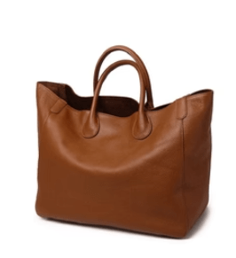 Torebka shopper bag ze skóry naturalnej, duża, w kolorze niebieskim, przestronna i elegancka dla kobiet, idealna na co dzień.