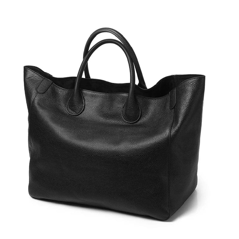 Torebka shopper bag ze skóry naturalnej, duża, w kolorze niebieskim, przestronna i elegancka dla kobiet, idealna na co dzień.