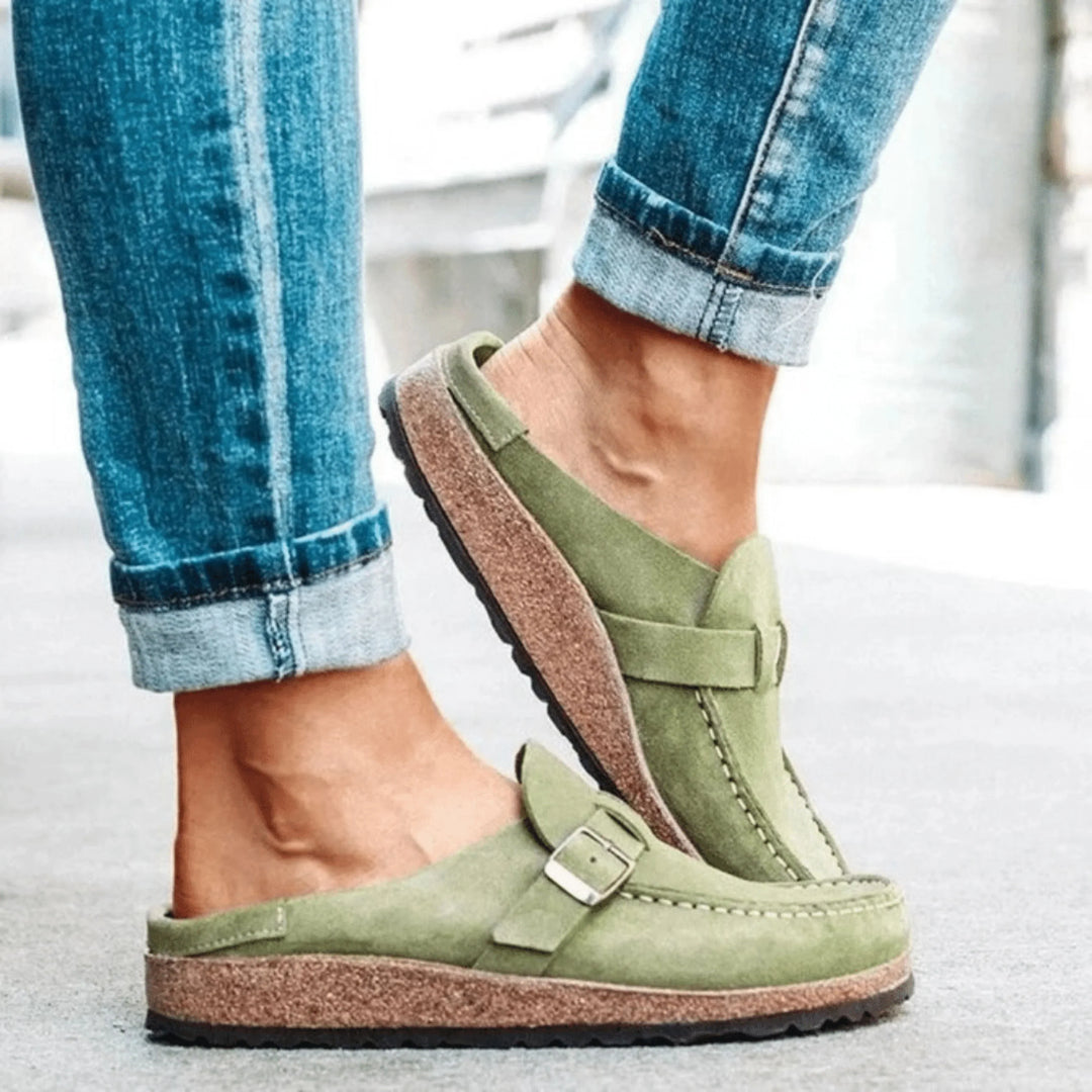 Ergonomiczne sandały damskie z pianką memory foam w kolorze khaki, liliowym, brązowym, czarnym, zielonym, dla ortopedycznego komfortu.