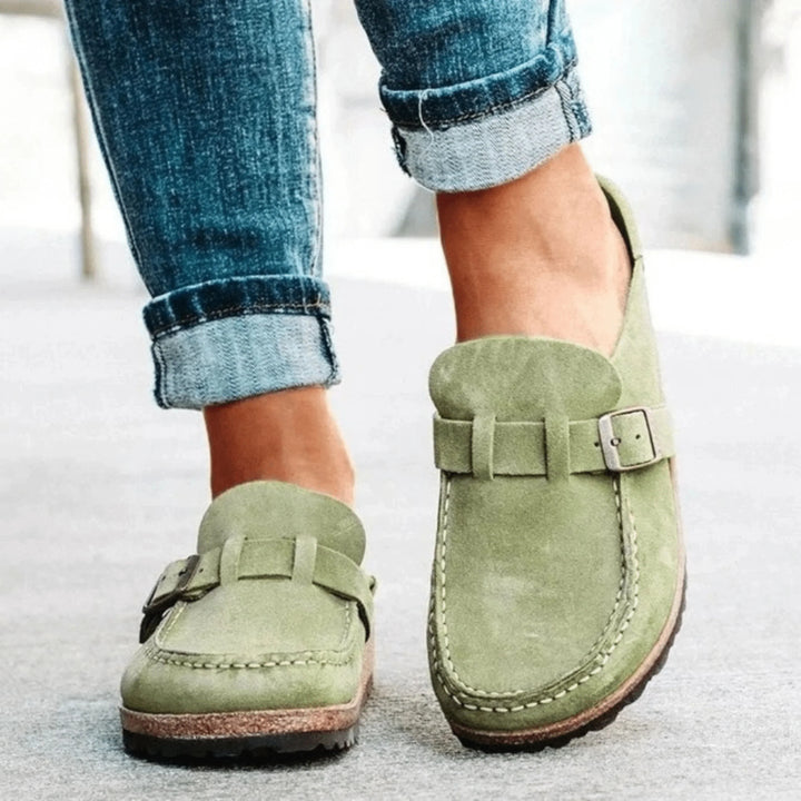 Ergonomiczne sandały damskie z pianką memory foam w kolorze khaki, liliowym, brązowym, czarnym, zielonym, dla ortopedycznego komfortu.