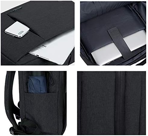Plecak miejski unisex z wodoodpornego materiału, smukły design, port USB do ładowania.