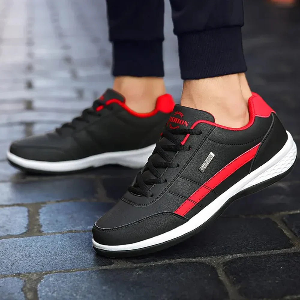 Męskie sneakersy ortopedyczne, nowoczesny design, komfort i wsparcie, antypoślizgowa podeszwa.