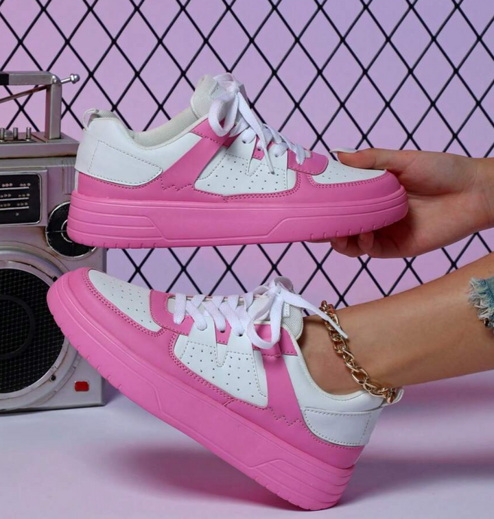 Damskie trampki Sylviane, wzory leopard, żywe kolory niebieski, żółty, czerwony, oryginalny styl i optymalny komfort