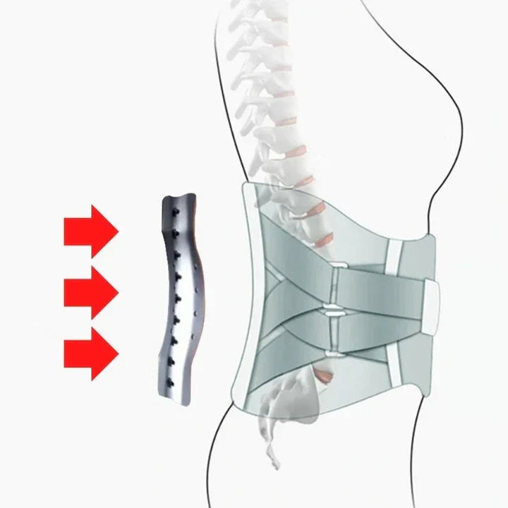 Regulowany oddychający pas lędźwiowy z paskami, ulga w bólu pleców, nowoczesny ergonomiczny design dla optymalnego komfortu