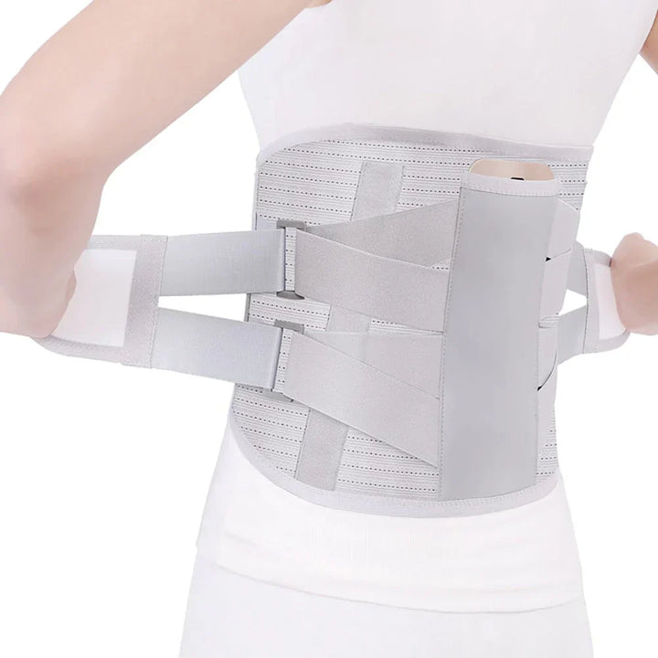 Regulowany oddychający pas lędźwiowy z paskami, ulga w bólu pleców, nowoczesny ergonomiczny design dla optymalnego komfortu