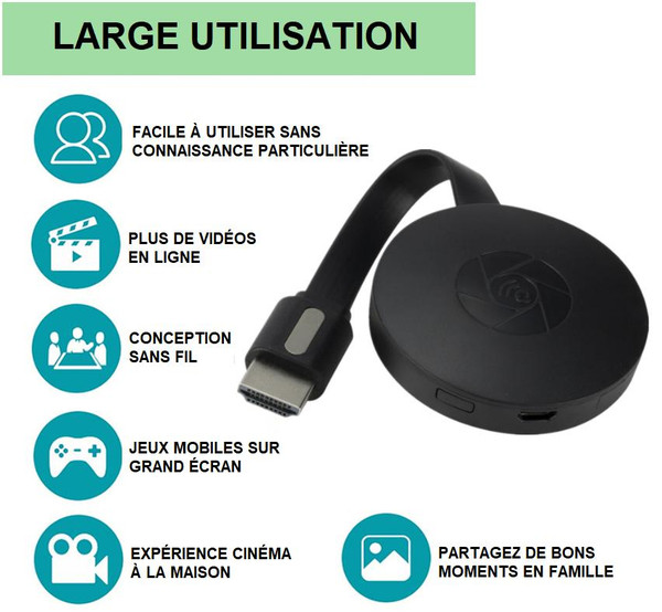 Kompaktowy Smart TV Stick multimedialny, nowoczesny design, złącze HDMI, natychmiast zmienia telewizor w smart TV, łatwy w instalacji