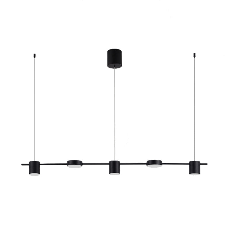 Nowoczesna czarno-złota lampa wisząca LED z aluminium, elegancka i minimalistyczna, idealna do współczesnego wnętrza, z 3 lub 5 światłami