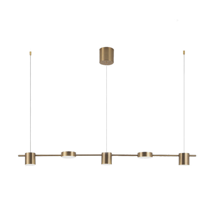 Nowoczesna czarno-złota lampa wisząca LED z aluminium, elegancka i minimalistyczna, idealna do współczesnego wnętrza, z 3 lub 5 światłami