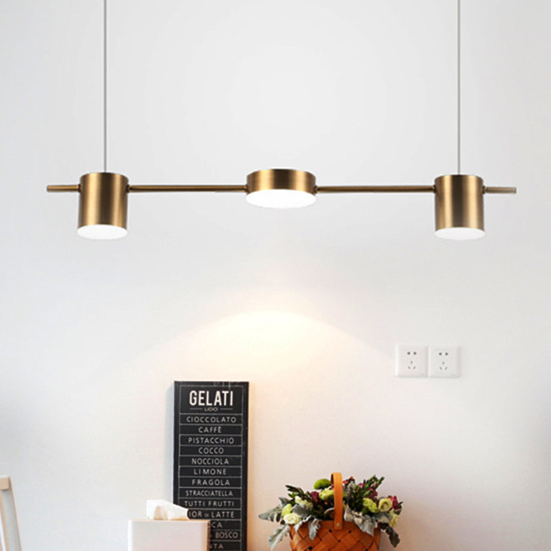Nowoczesna czarno-złota lampa wisząca LED z aluminium, elegancka i minimalistyczna, idealna do współczesnego wnętrza, z 3 lub 5 światłami
