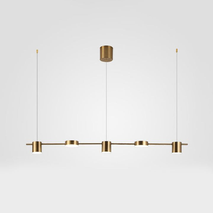 Nowoczesna czarno-złota lampa wisząca LED z aluminium, elegancka i minimalistyczna, idealna do współczesnego wnętrza, z 3 lub 5 światłami
