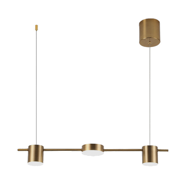 Nowoczesna czarno-złota lampa wisząca LED z aluminium, elegancka i minimalistyczna, idealna do współczesnego wnętrza, z 3 lub 5 światłami