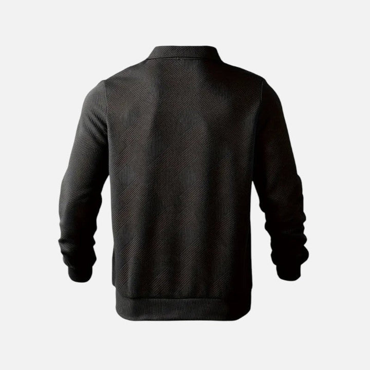 Męska bluza w paski z zamkiem błyskawicznym, długimi rękawami, miękką i wygodną tkaniną, idealna do swobodnego stylu.
