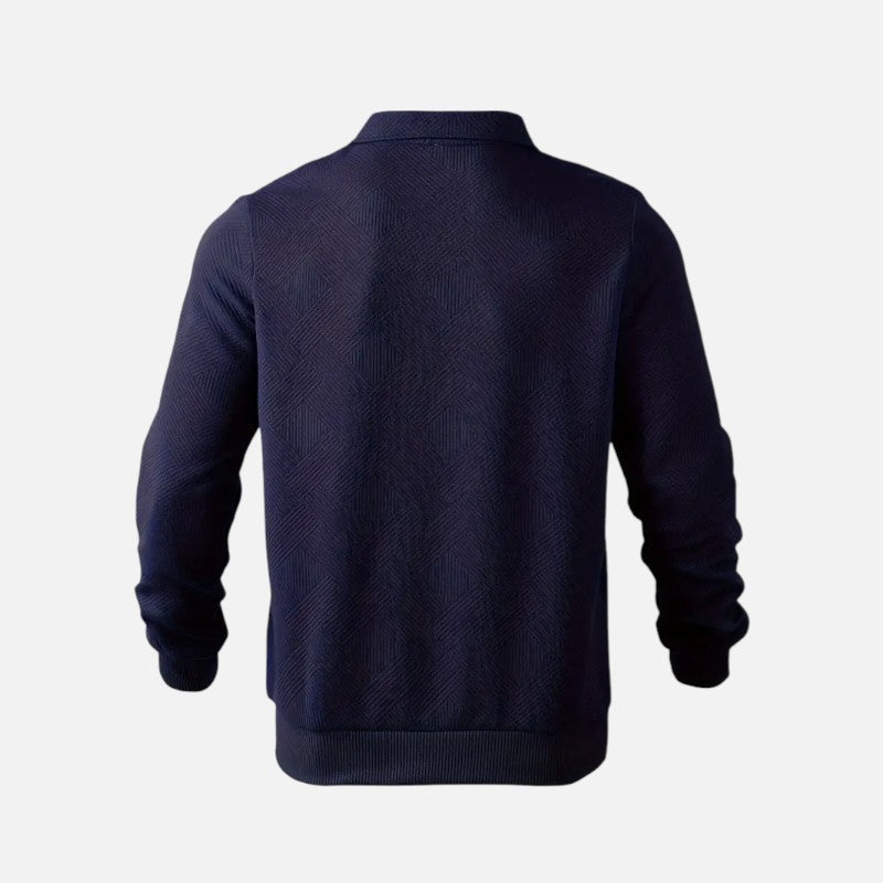 Męska bluza w paski z zamkiem błyskawicznym, długimi rękawami, miękką i wygodną tkaniną, idealna do swobodnego stylu.