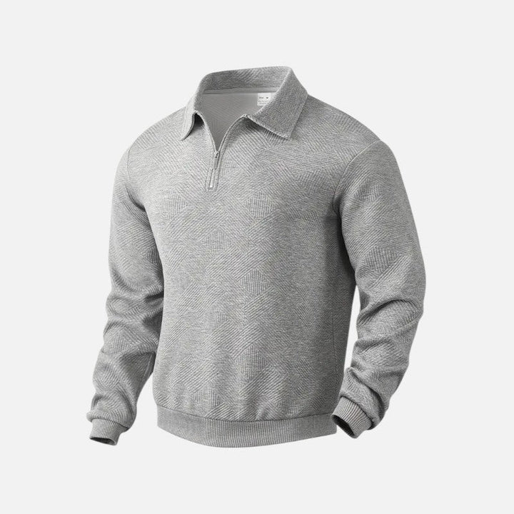 Męska bluza w paski z zamkiem błyskawicznym, długimi rękawami, miękką i wygodną tkaniną, idealna do swobodnego stylu.