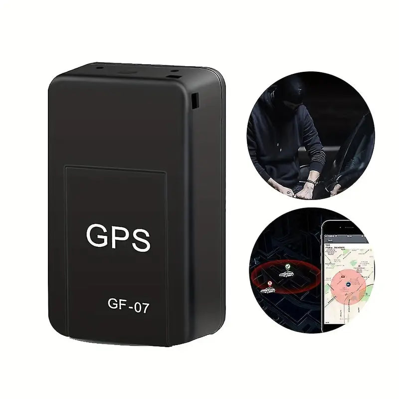 Kompaktowy, czarny, magnetyczny lokalizator GPS bez abonamentu, ze wbudowanym magnesem, precyzyjne śledzenie pojazdów, łatwa instalacja.