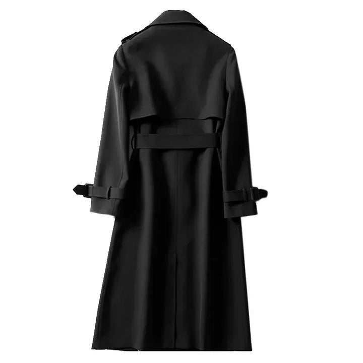 "Trench-coat Astra élégant et imperméable, vue avant, style chic avec tissu waterproof, couleur beige classic pour femmes"