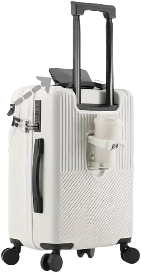 Twarda walizka kabinowa 20" unisex z uchwytem na kubek, portem USB i zamkiem TSA. Idealna na bagaż podręczny.