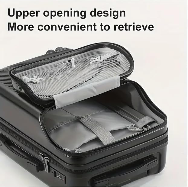 Wytrzymała twarda walizka kabinowa 20" na podróże. Bagaż podręczny unisex z USB, uchwytem na kubek i zamkiem TSA.