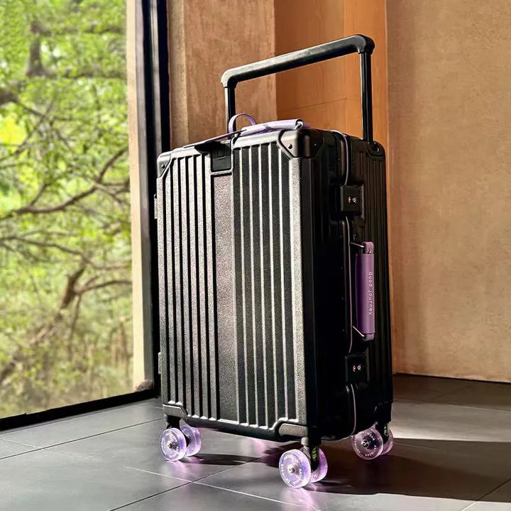 Twarda walizka podróżna unisex Valencia Voyager z kółkami 360° i zamkiem TSA. Modny, wytrzymały bagaż.