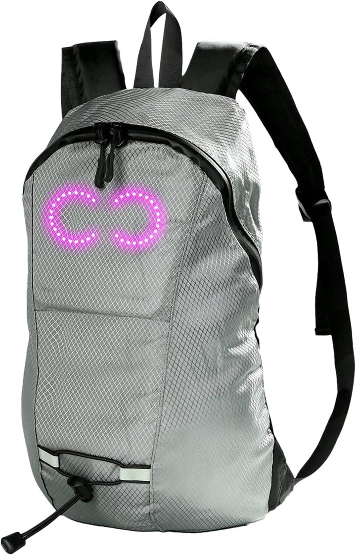 Festiwalowy plecak LED Nexora, audio-reaktywny, uniseks, wyróżniający w tłumie.