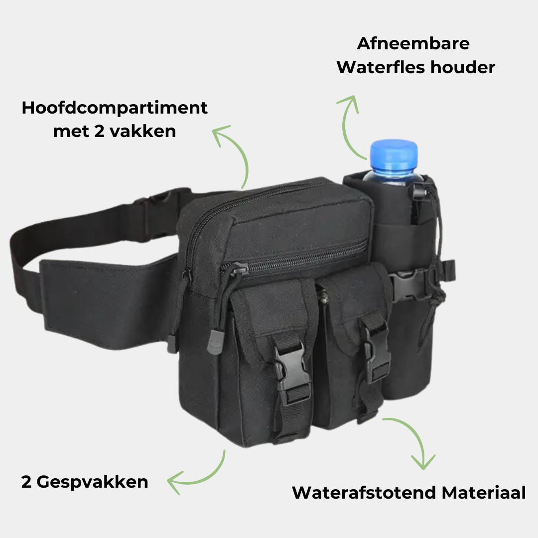 Sportowa torba biodrowa AdventureBelt, wodoodporna i uniseks. Idealna nerka na wędrówki, rower i inne sporty outdoorowe.