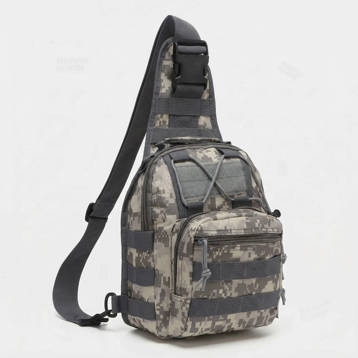 Uniwersalny unisex plecak taktyczny sling, na ramię, do turystyki, sportu i outdooru.