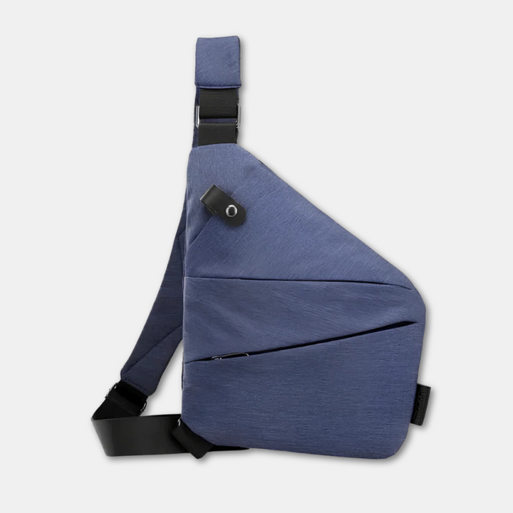 Wodoodporna torba unisex na ramię. Antykradzieżowa, z bezpieczną kieszenią na portfel.