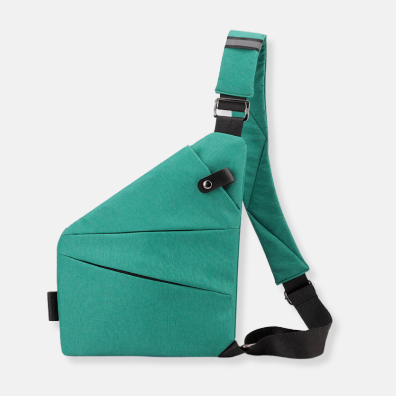Funkcjonalna torba antykradzieżowa unisex. Wodoodporna, z szerokim paskiem na ramię.