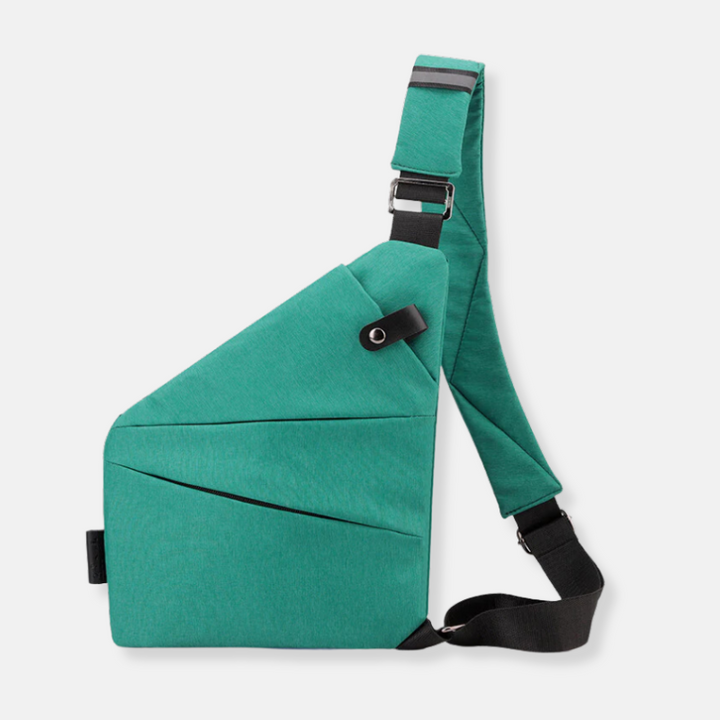 Funkcjonalna torba antykradzieżowa unisex. Wodoodporna, z szerokim paskiem na ramię.