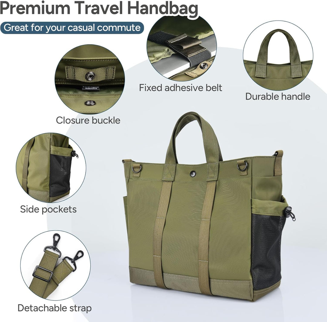 Stylowa szara torba na laptopa 15,6 cala z regulowanym paskiem na ramię, unisex, na co dzień i w podróż.