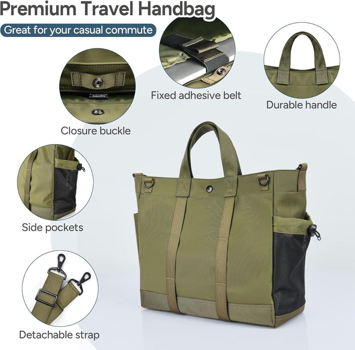 Stylowa szara torba na laptopa 15,6 cala z regulowanym paskiem na ramię, unisex, na co dzień i w podróż.
