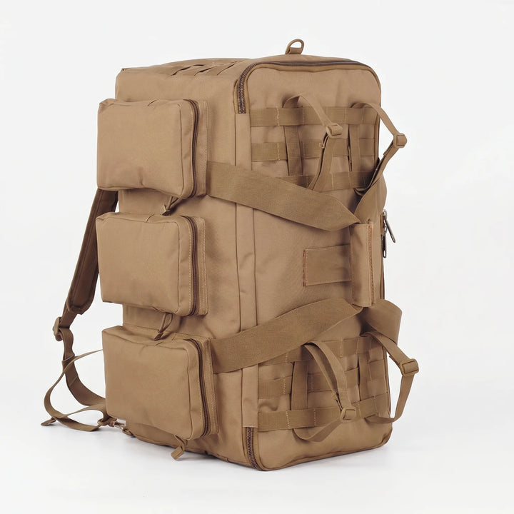 Mocna torba taktyczna 55L z systemem MOLLE. Plecak na wyprawy, kemping, outdoor. Uniwersalna i wytrzymała.