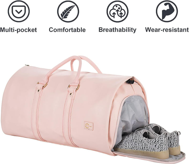 Torba podróżna unisex na wyjazd weekendowy. Konwertowalny bagaż podręczny z funkcją pokrowca.
