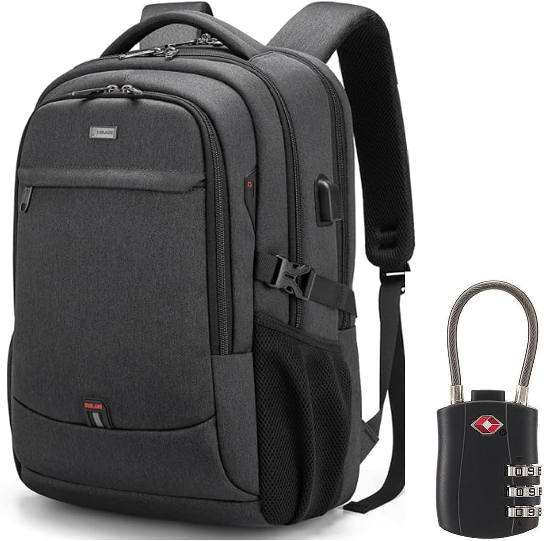 Uniwersalny plecak podróżny na laptopa z USB, wodoodporny, idealny do miasta i pracy.