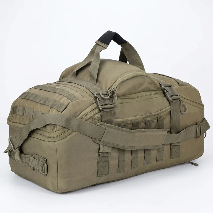 Plecak taktyczny 45L z systemem MOLLE, kamuflaż, do trekkingu, outdooru i wypraw.