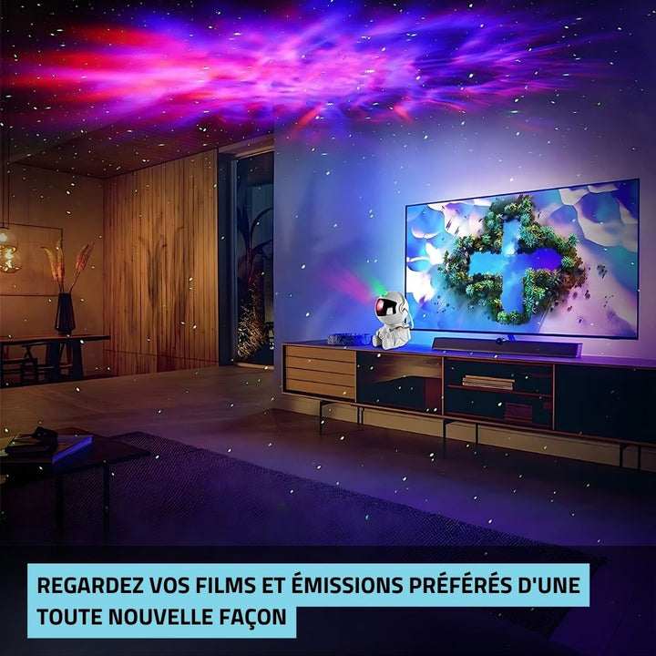 Projektor LED Astro, lampka nocna z astronautą, tworząca magiczną, rozgwieżdżoną atmosferę w pokoju dziecięcym