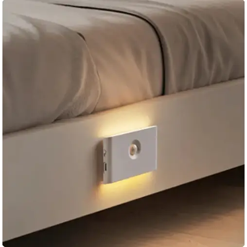 Bezprzewodowa inteligentna lampka nocna LED (zestaw 2) o eleganckim designie, wykrywaniem ruchu i delikatnym oświetleniem do domu.