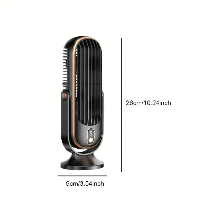 Kompaktowy przenośny wentylator klimatyzator, podwójny silnik, zasilanie USB, elegancki biały design, idealny w podróży.