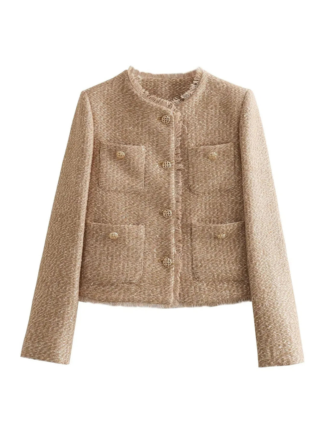 Elegancka kurtka damska Élise, szykowny i wszechstronny design, idealna do casualowych lub formalnych stylizacji, wykonana z poliestru.