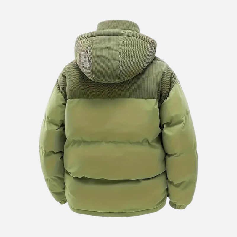 Nowoczesna kurtka zimowa unisex z kolorowymi elementami