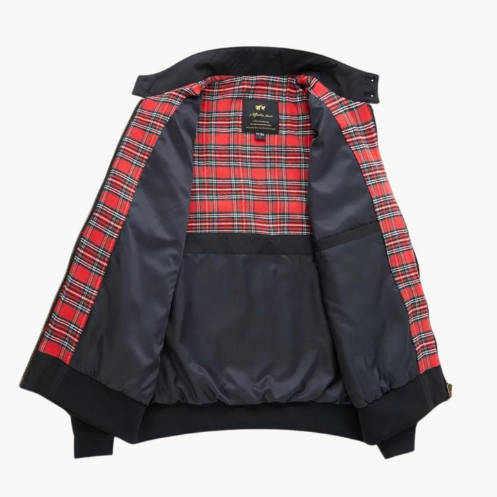 Elegancka męska kurtka tradycyjna w kolorze granatowym, klasyczny krój, ponadczasowy design, idealna do wyszukanego wyglądu.