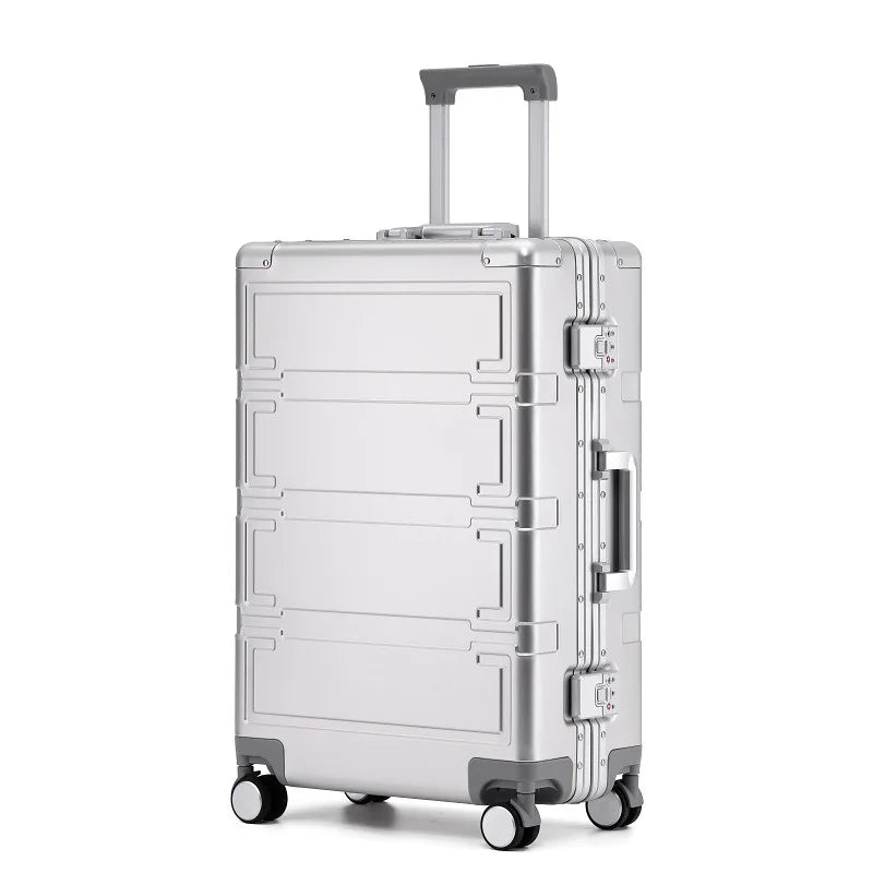 Premium walizka aluminiowa twarda Pristina, bagaż unisex o zwiększonej odporności, niezawodna w podróży.