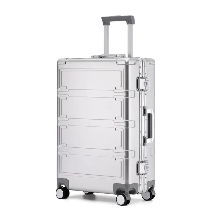 Premium walizka aluminiowa twarda Pristina, bagaż unisex o zwiększonej odporności, niezawodna w podróży.