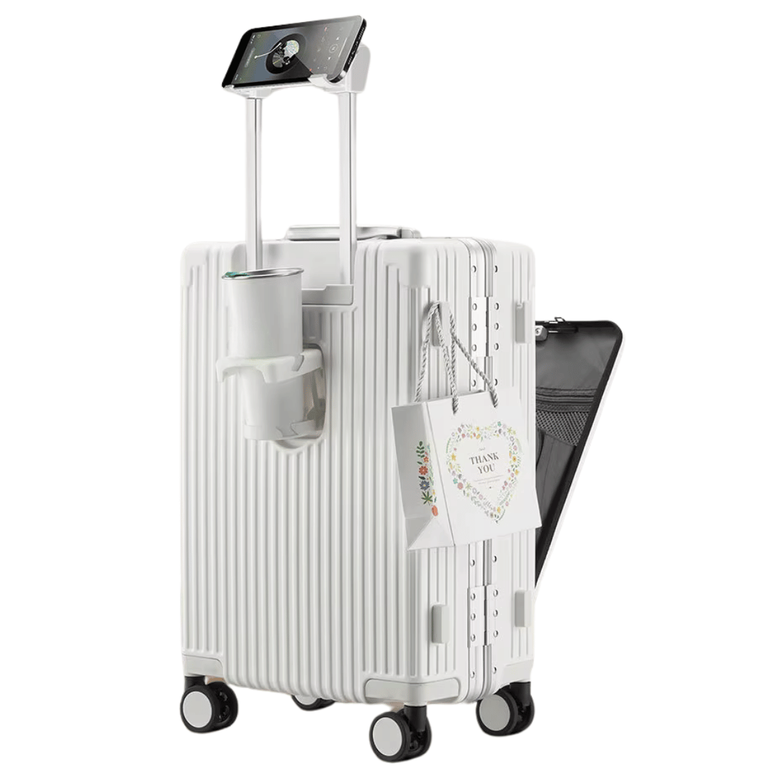 Walizka kabinowa Manhattan Pro, twarda skorupa, idealna do podróży służbowych. Bagaż podręczny z USB.
