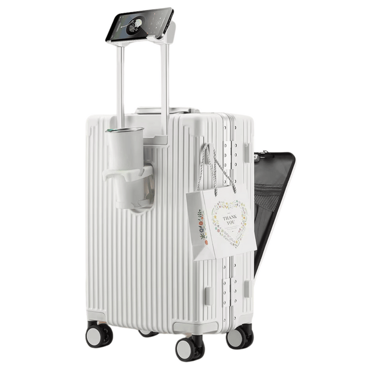 Walizka kabinowa Manhattan Pro, twarda skorupa, idealna do podróży służbowych. Bagaż podręczny z USB.