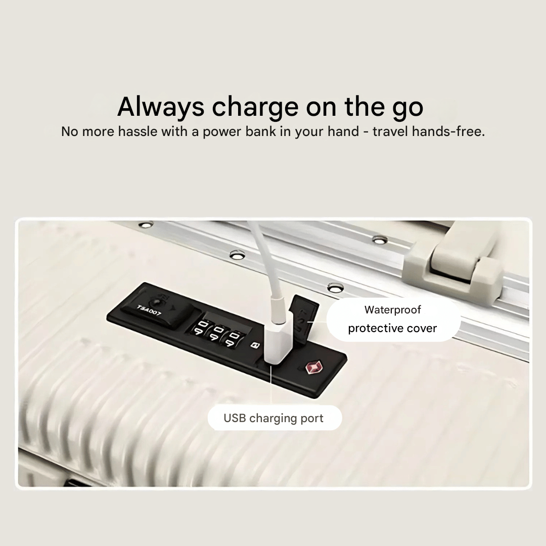 Inteligentna walizka Manhattan Pro, bagaż kabinowy z ładowaniem USB. Na każdą podróż biznesową.