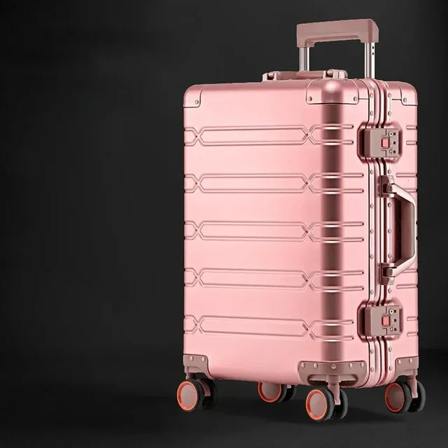 Solidna walizka Oslo z twardego stopu aluminium-magnezu, elegancki wygląd i trwała konstrukcja.